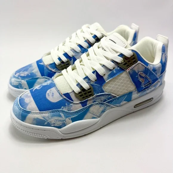 Kito Afterlife Jordan 4 Retro Style Custom Unique Design With Tear Away Feature.